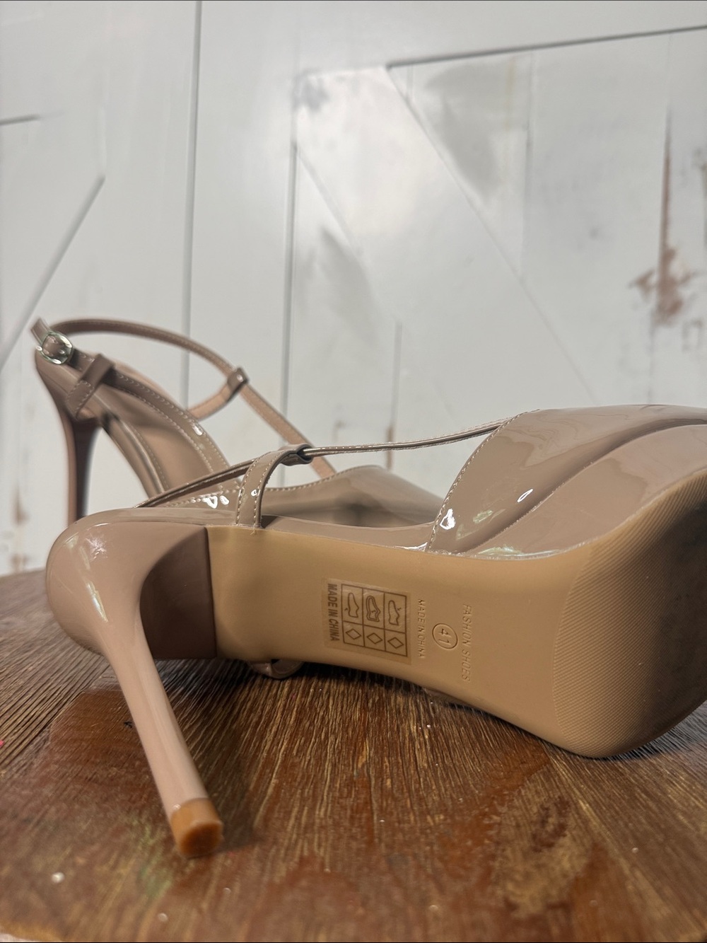 Pointed Toe Nude Slingback Stiletto Pumps - Picture 10 of 16